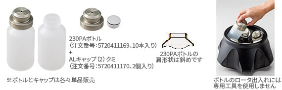 専用ボトルとキャップ